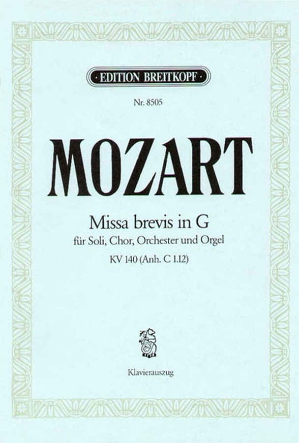 MOZART WOLFGANG AMADEUS - MISSA BREVIS IN G KV140(C1.12) - PIANO