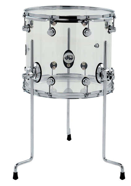 DW Drum Workshop FLOOR TOM DESIGN ACRYLIC CLEAR 18" X 16"