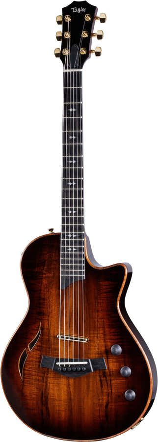 T5z Custom Tapa de koa hawaiano, degradado sombreado en los bordes