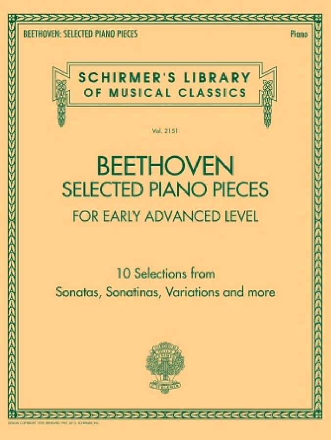LUDWIG VAN BEETHOVEN - SELECTED PIANO PIECES: EARLY ADVANCED - PIANO
