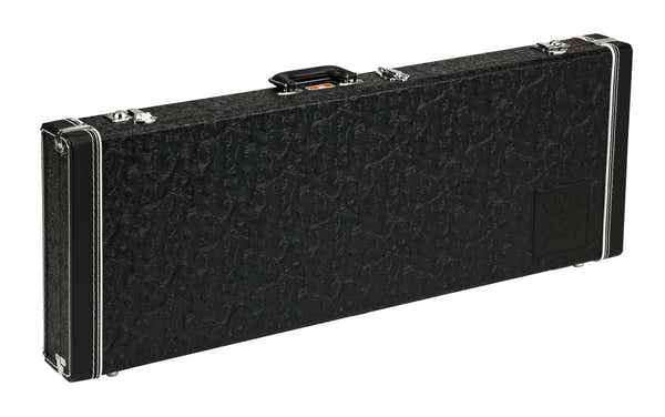 Estuche Waylon Jennings Strat-Tele de Cuero Negro Labrado
