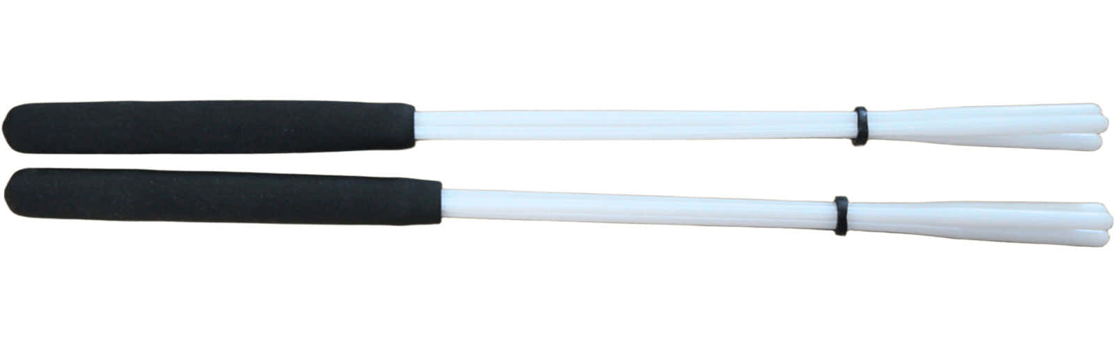 C-BT09 Baqueta de tamborim de 3 varillas acampanadas blanca, 36 cm - dura