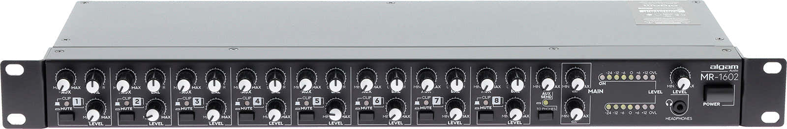 MR 1602 - rack montable 8 channels stereo mixer