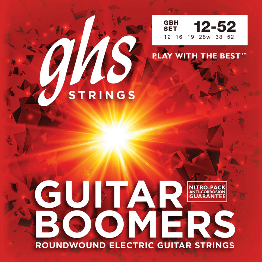 BOOMERS ROUND WIRE ELECTRIC STRINGS HEAVY SET !12-16-19-28-38-38-52