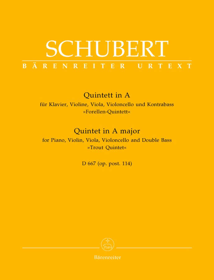 Schubert F. - Quintette "la Truite" En La Majeur D 667 (op.post.114)