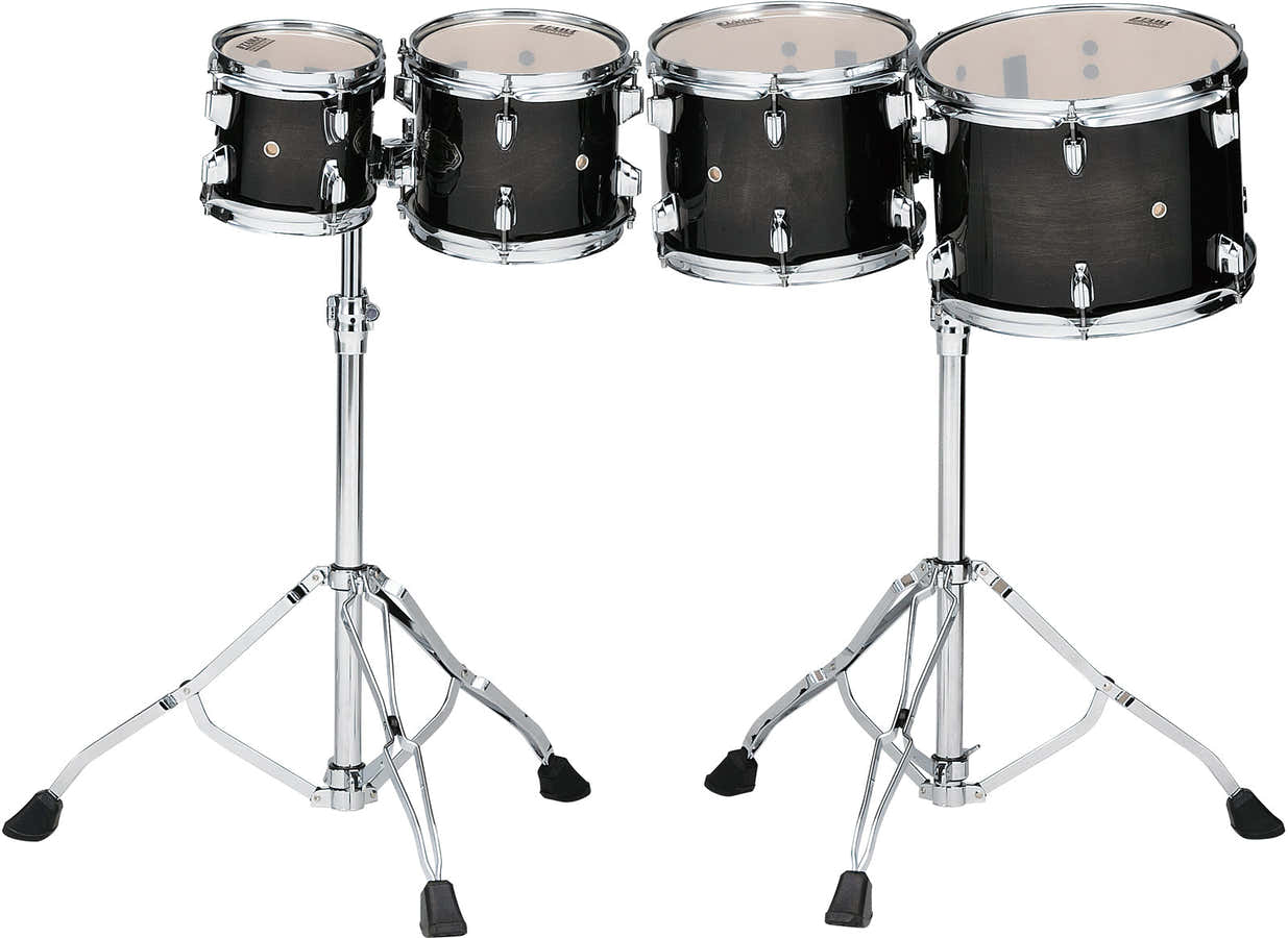 HIGH-PITCHED 4PC CONCERT TOM SET TRANSPARENT BLACK BURST