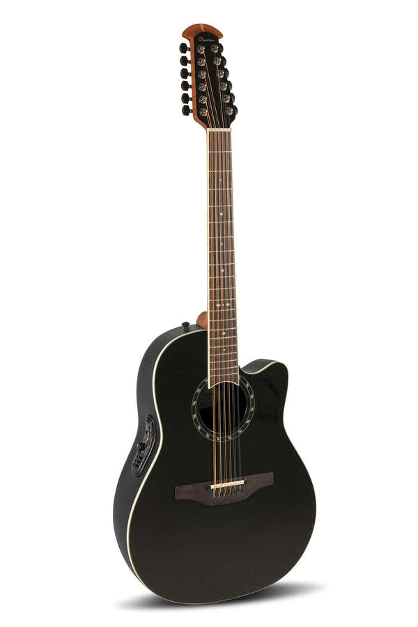 Guitarra Electro-Acústica Standard Balladeer Deep Contour Cutaway 12 Cuerdas Negro