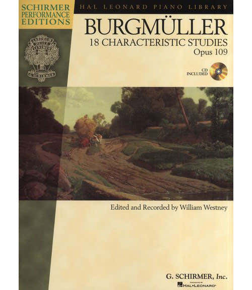 SCHIRMER PERF EDS BURGMULLER 18 CHARACTERISTIC STUDIES OP.109 + MP3 - PIANO SOLO