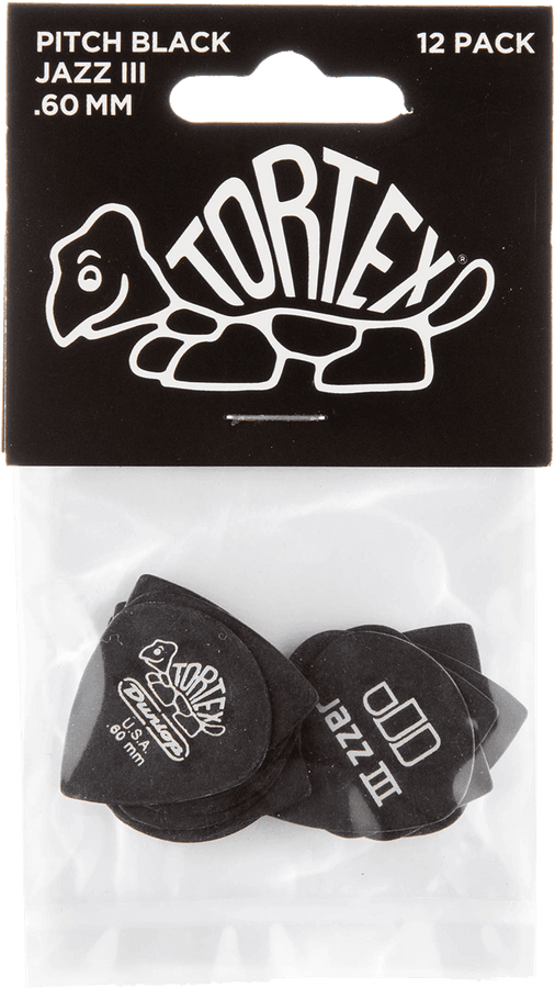 12 x 0,60mm Tortex Pitch Black Jazz III