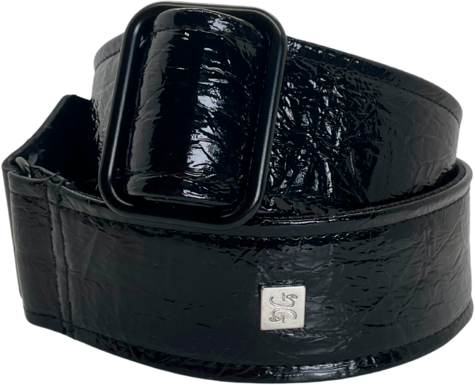 Distressed Vernice Negro