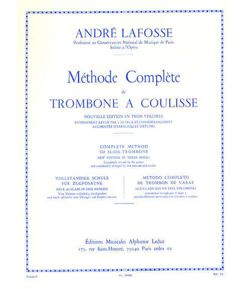 Lafosse Andre - Methode Complete De Trombone A Coulisse Vol.2