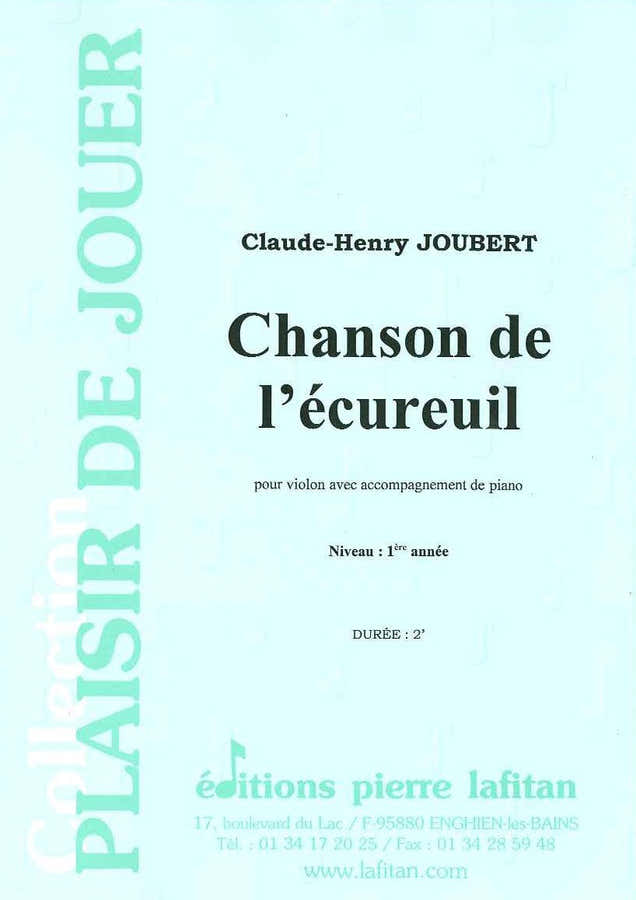 Joubert CHARLES-henry - Chanson De L'ecureuil Violon/piano
