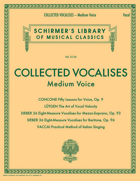 Collected Vocalises: Medium Voice
