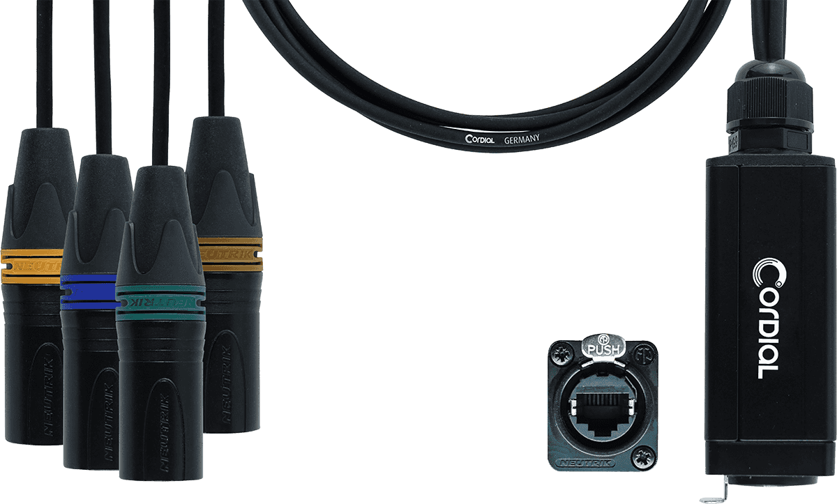 ADAPTADOR DMX - RJ45 4 XLR MACHO 5 PINES 70 CM