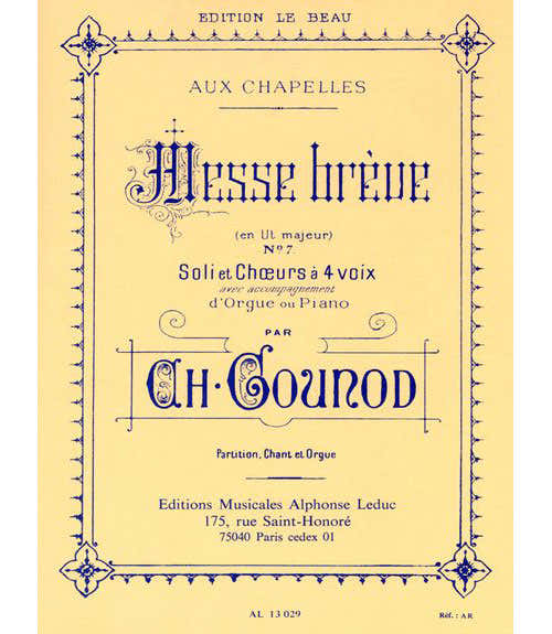 GOUNOD CHARLES - MISA BREVE - CANTO/PIANO