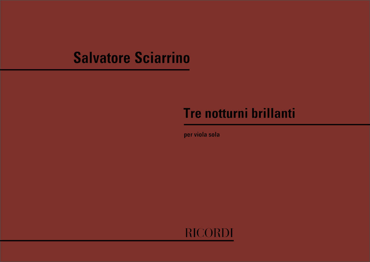 Sciarrino S. - 3 Notturni Brillanti - Alto