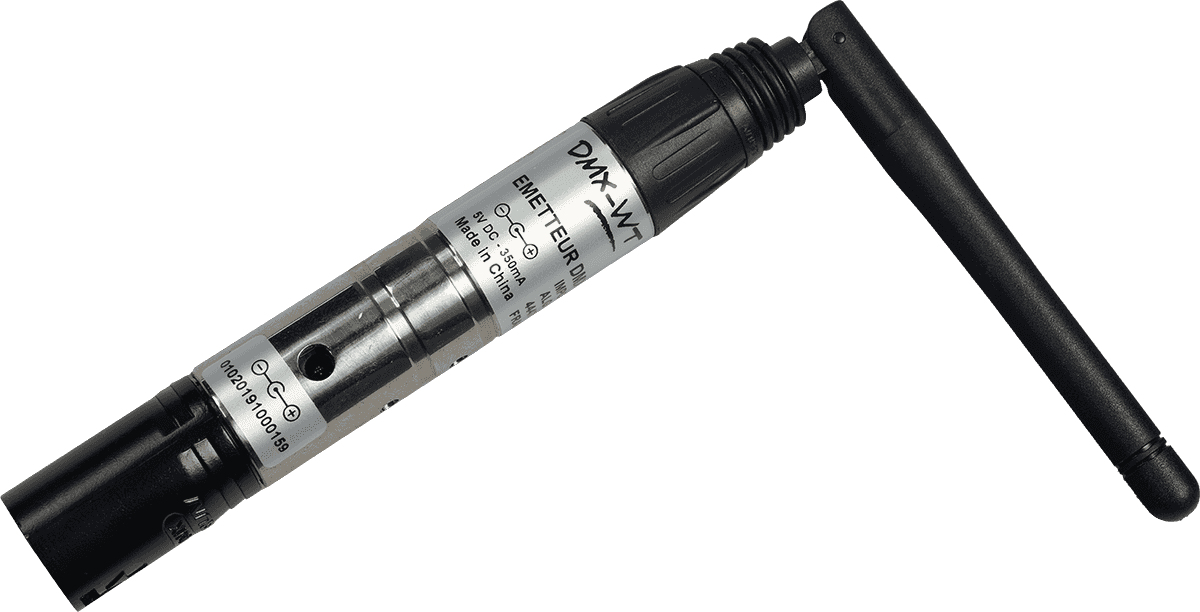 DMX-WT Emisor DMX inalámbrico macho de 3 pines