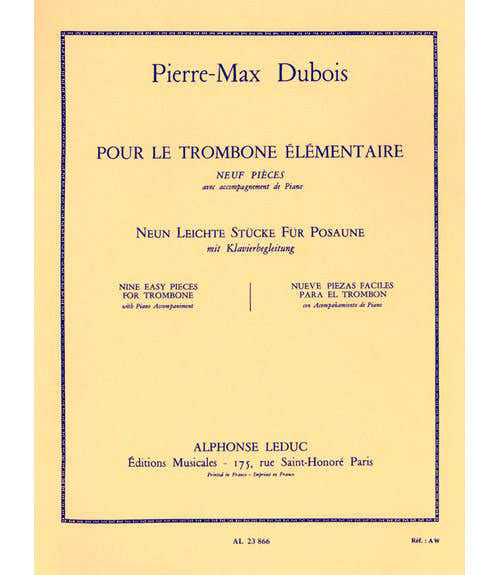 Dubois Pierre Max - Pour Le Trombone Elementaire