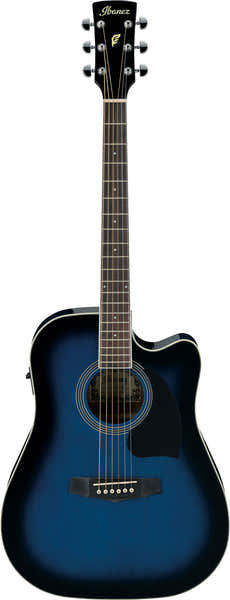 Ibanez PF15ECE-TBS Sunburst azul transparente Performance