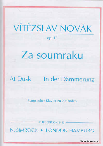 Simrock Vitezslav Novak - At Dusk Op.13 - Piano