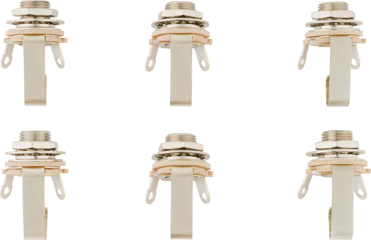 Conector de salida de guitarra de 1/4" y 2 conductores (paquete de 6)