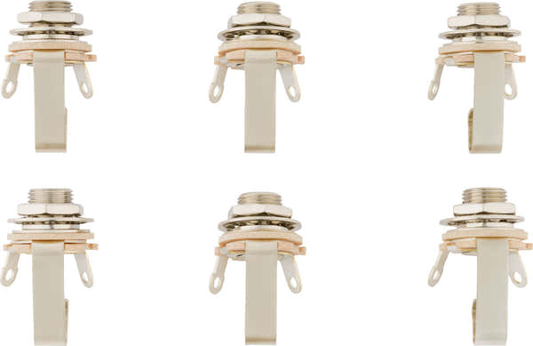 Conector de salida de guitarra de 1/4" y 2 conductores (paquete de 6)