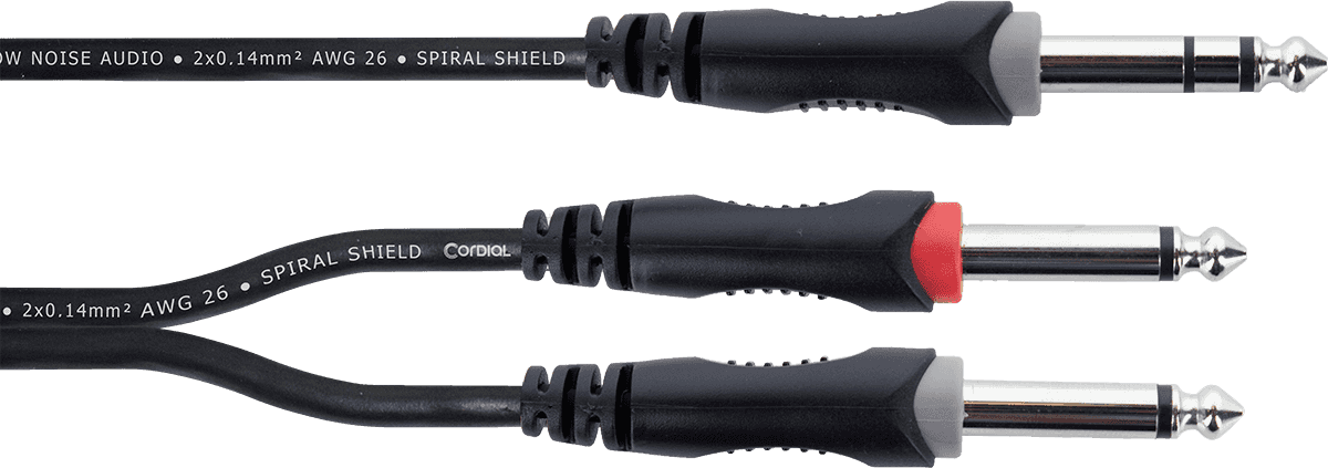 Cable Y Jack Estéreo Macho / 2 Jacks Mono Macho 3 M