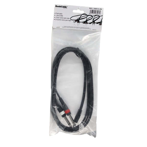 Rockcable Jack estéreo macho 2 X jack mono macho