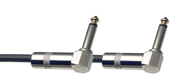 SPC030L DL Cable de patch mono jack/jack (M/M acodado) 30 cm metal