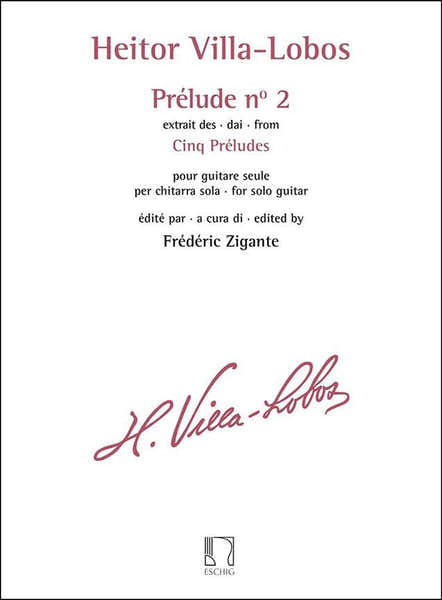 VILLA-lobos Heitor - Prelude N° 2 Extrait Des Cinq Preludes Guitare