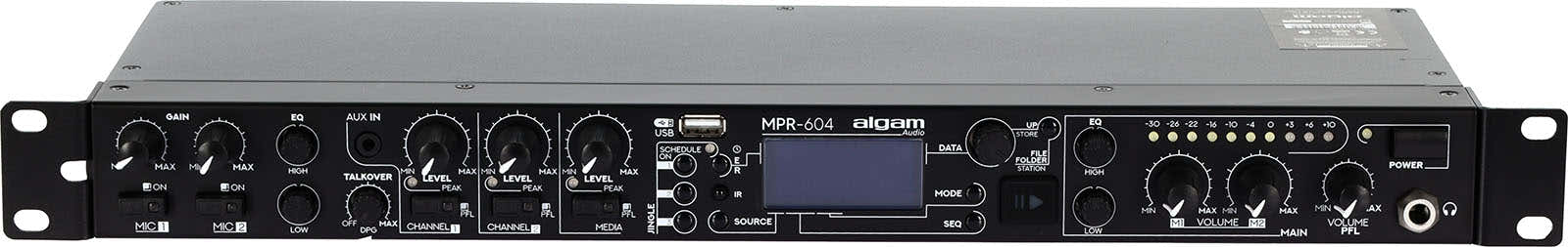MPR 604 - rack-mountable 6-input preamp mixer with USB and FM