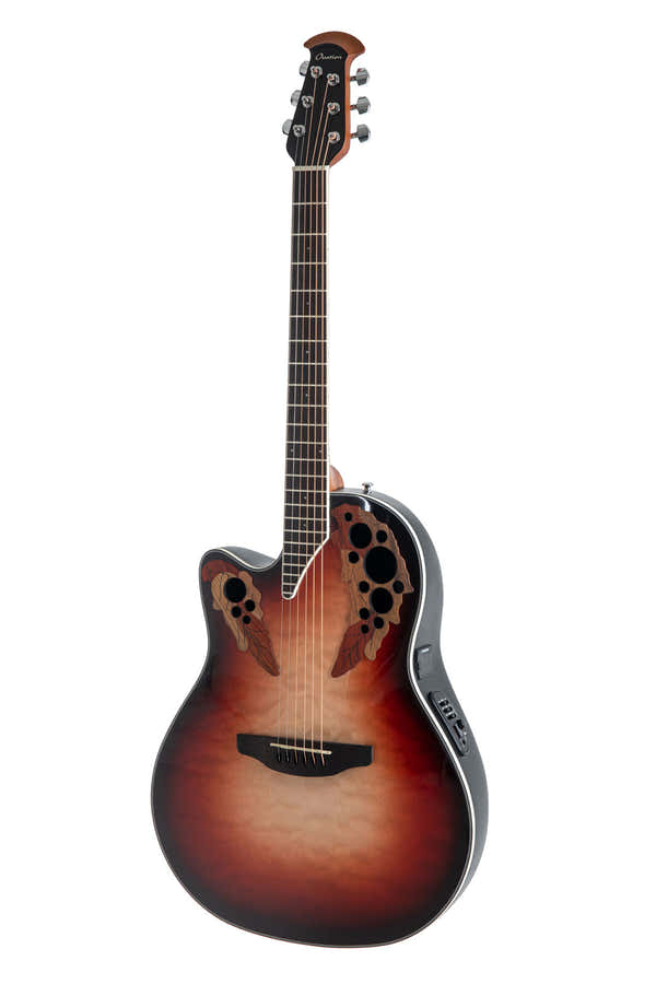 Guitarra Electro-Acústica Celebrity Elite Plus Mid Cutaway Ruby Burst - Zurdos