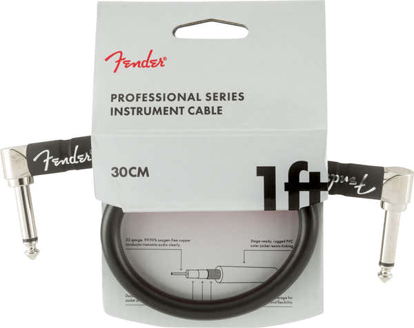 PROFESSIONAL INSTRUMENT CABLES ANGLE/ANGLE 1' BLACK
