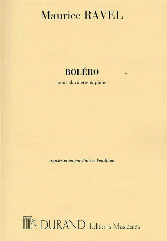 RAVEL M. - BOLERO - CLARINETE Y PIANO