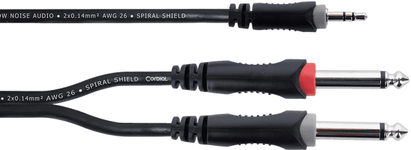 Cable Y Mini-jack Estéreo / 2 Jacks Mono 5 M