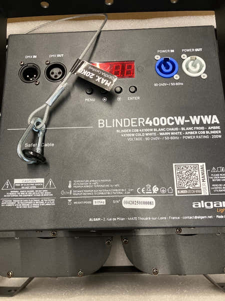 Algam Lighting Blinder 400CW-WWA - B Stock