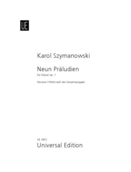 Szymanowski Karol - 9 Preludes Op.1 - Piano