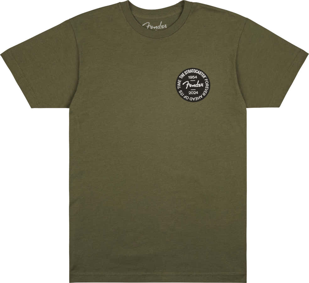 Stratocaster 70Th Anni Badge Tee Olive S