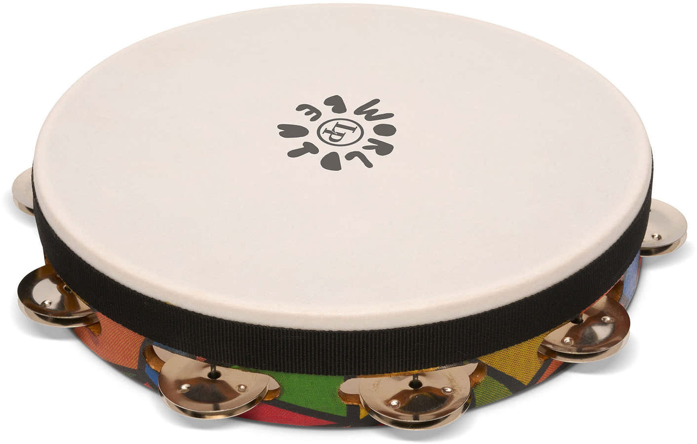 Tambourine World Beat Single Row With Head LP7023 10 Inches