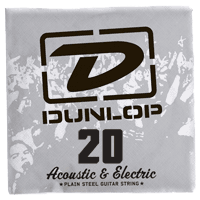 ELECTRIC STRINGS NICKEL PLATED STEEL UNIT SOLID STEEL 020