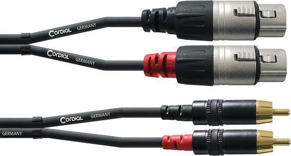 Cable de Audio Doble XLR Hembra/RCA 3 M
