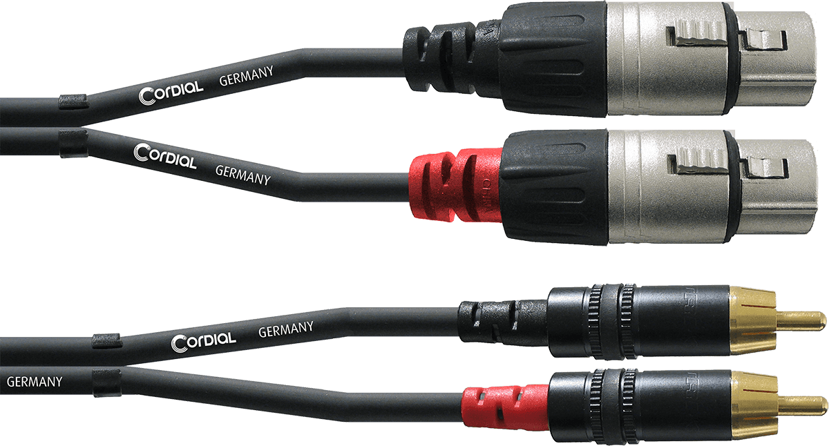 Cable de Audio Doble XLR Hembra/RCA 3 M
