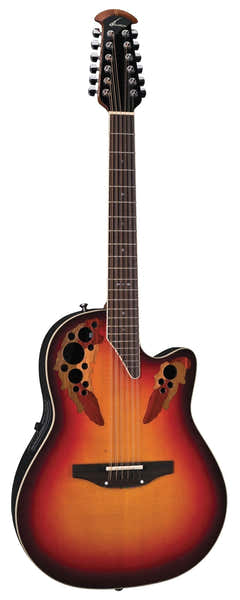 Guitarra Electro-Acústica Standard Elite Deep Contour Cutaway 12-Cuerdas New England Burst