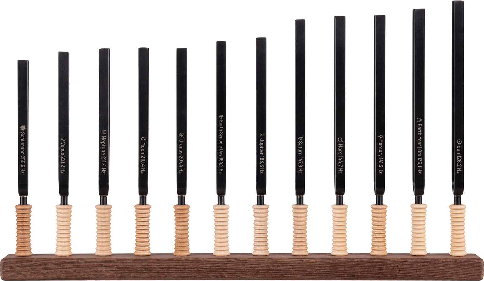 STF-PL12 - Set de 12 diapasones afinados de la escala Planetary Universal