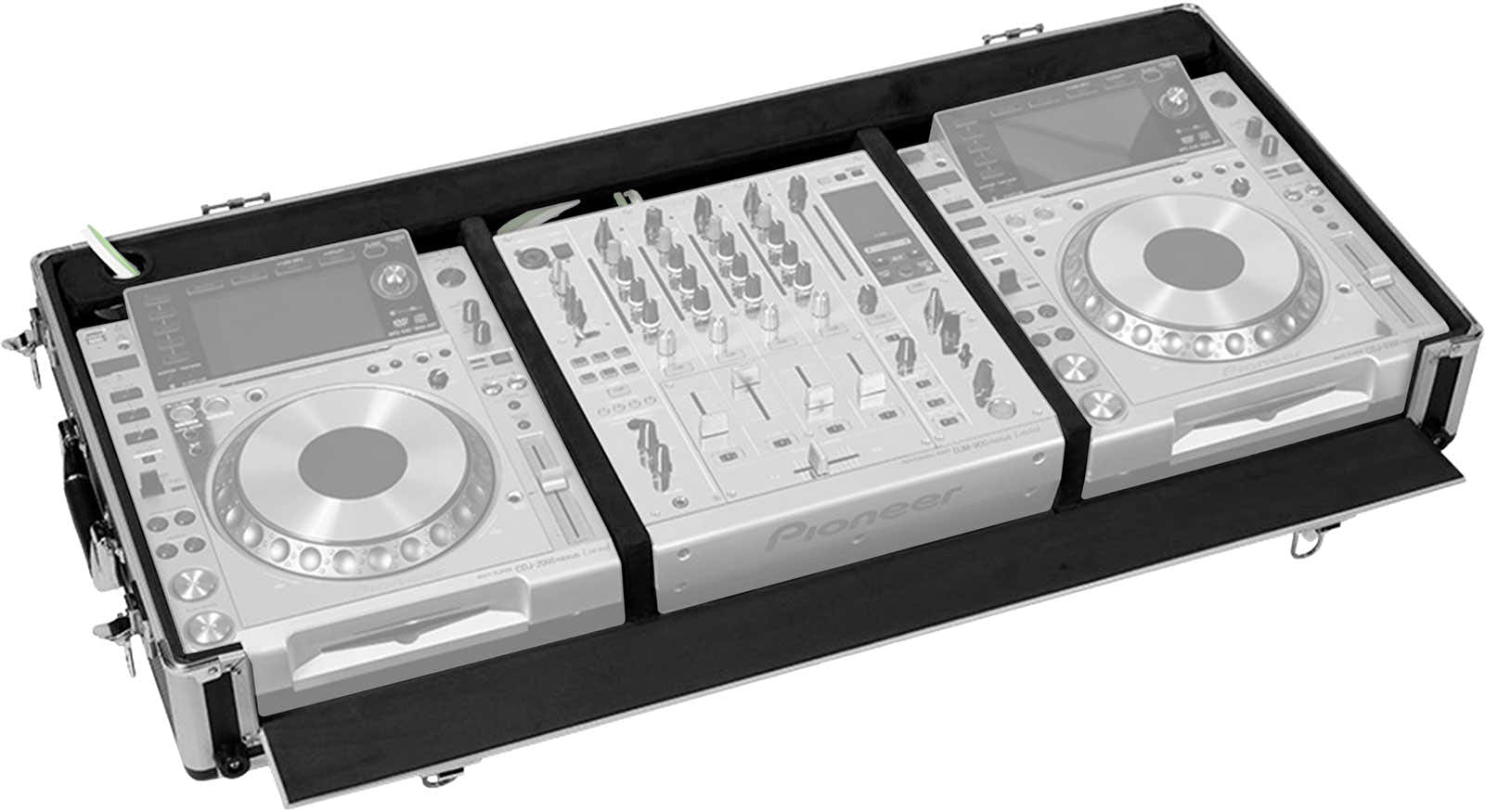 Estuche para cabina 12'' XDJ1000 MKII y DJM750 W Plata