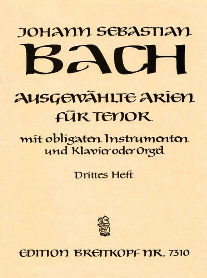 Bach J.S. - Ausgewahlte Arien Fur Ténor 3