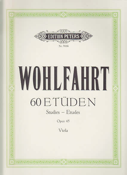 Edition Peters Wohlfahrt - 60 Etudes Op.45 Pour Alto