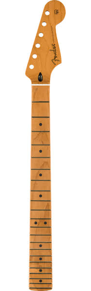 Fender SATIN ROASTED MAPLE STRATOCASTER NECK 22 JUMBO FRETS 12" FLAT OVAL SHAPE