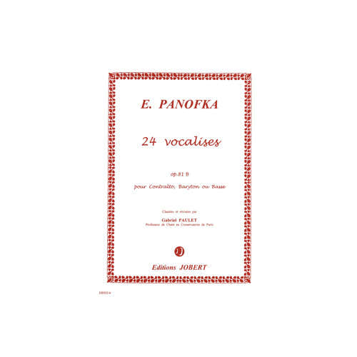 Panofka Heinrich - Vocalises Vol.2 Op.81B (24) - Voix Grave Piano