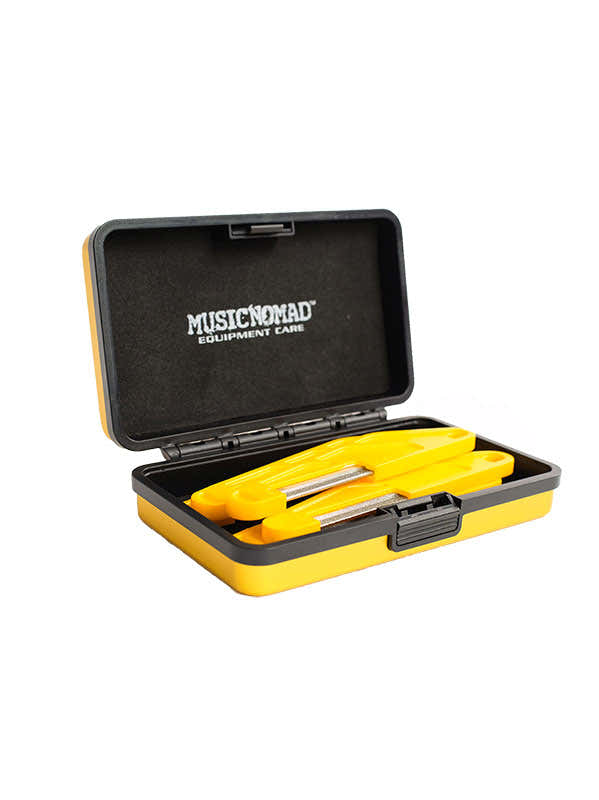 MN673 6 Limas Diamantadas para Bajo Estuche de Metal - Cuerdas Medium/Light